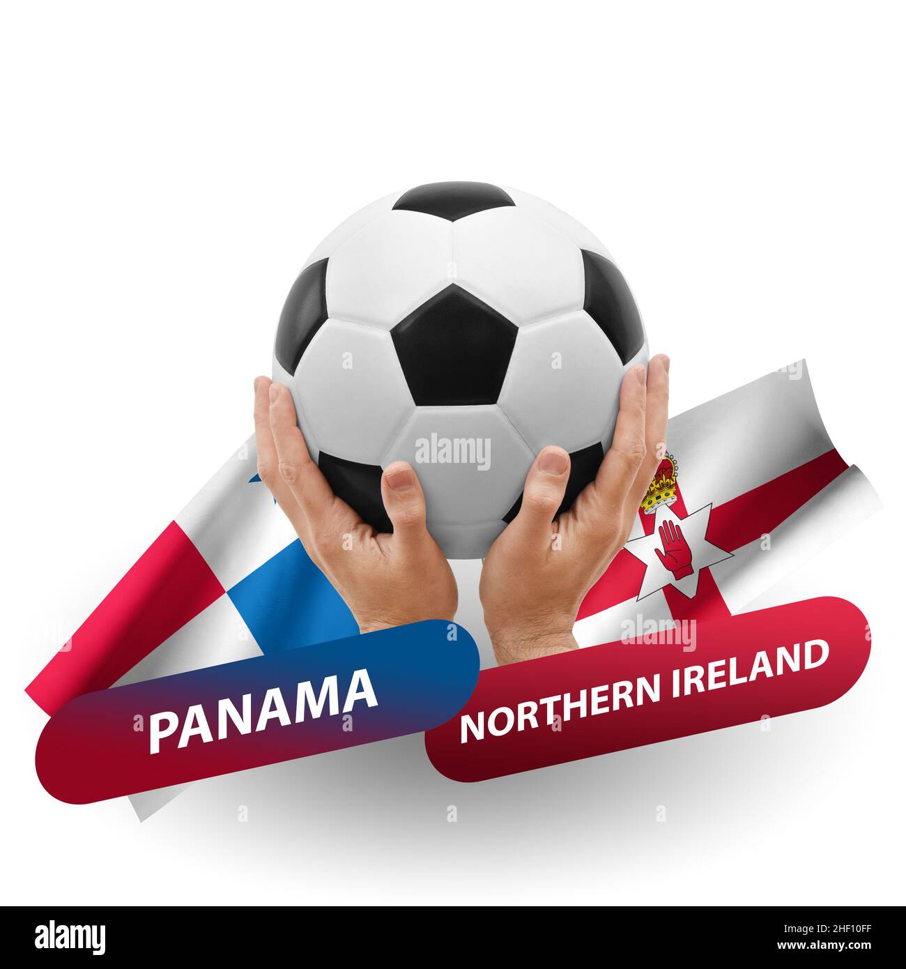 Fußballspiel, Nationalmannschaften panama gegen Nordirland Stockfoto