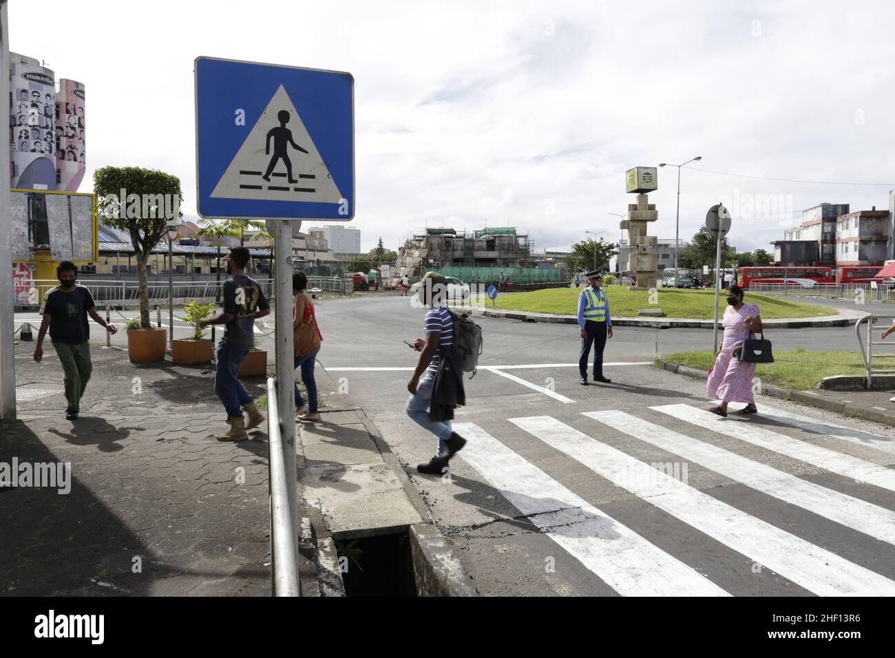 Curepipe est la deuxième ville de Maurice (81 600 Einwohner en 2003). Elle est située sur les hauteurs, presque au Centre de l'île Maurice Stockfoto