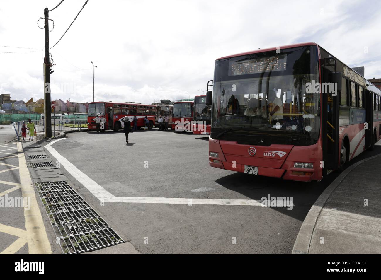 Jan Palach Square - Busbahnhof Stockfoto