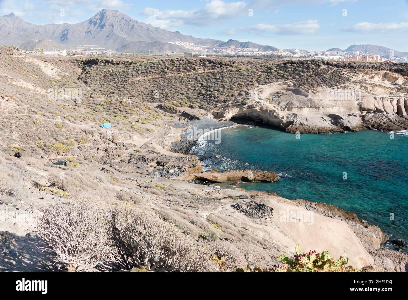 Teneriffa mit seinen Bergen und der Atlantikküste Stockfoto