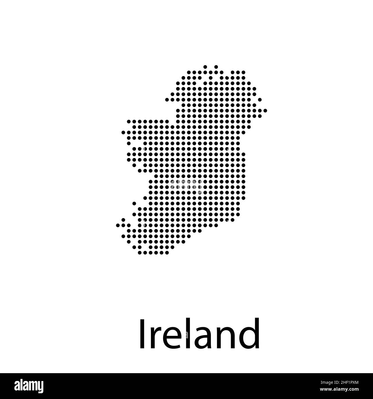 Es gibt eine Karte von Irland Land Vektor Illustration Stock Vektor
