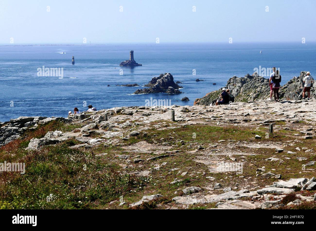 Pointe du Raz, Plogoff, Finistere, Bretagne, Frankreich, Europa Stockfoto