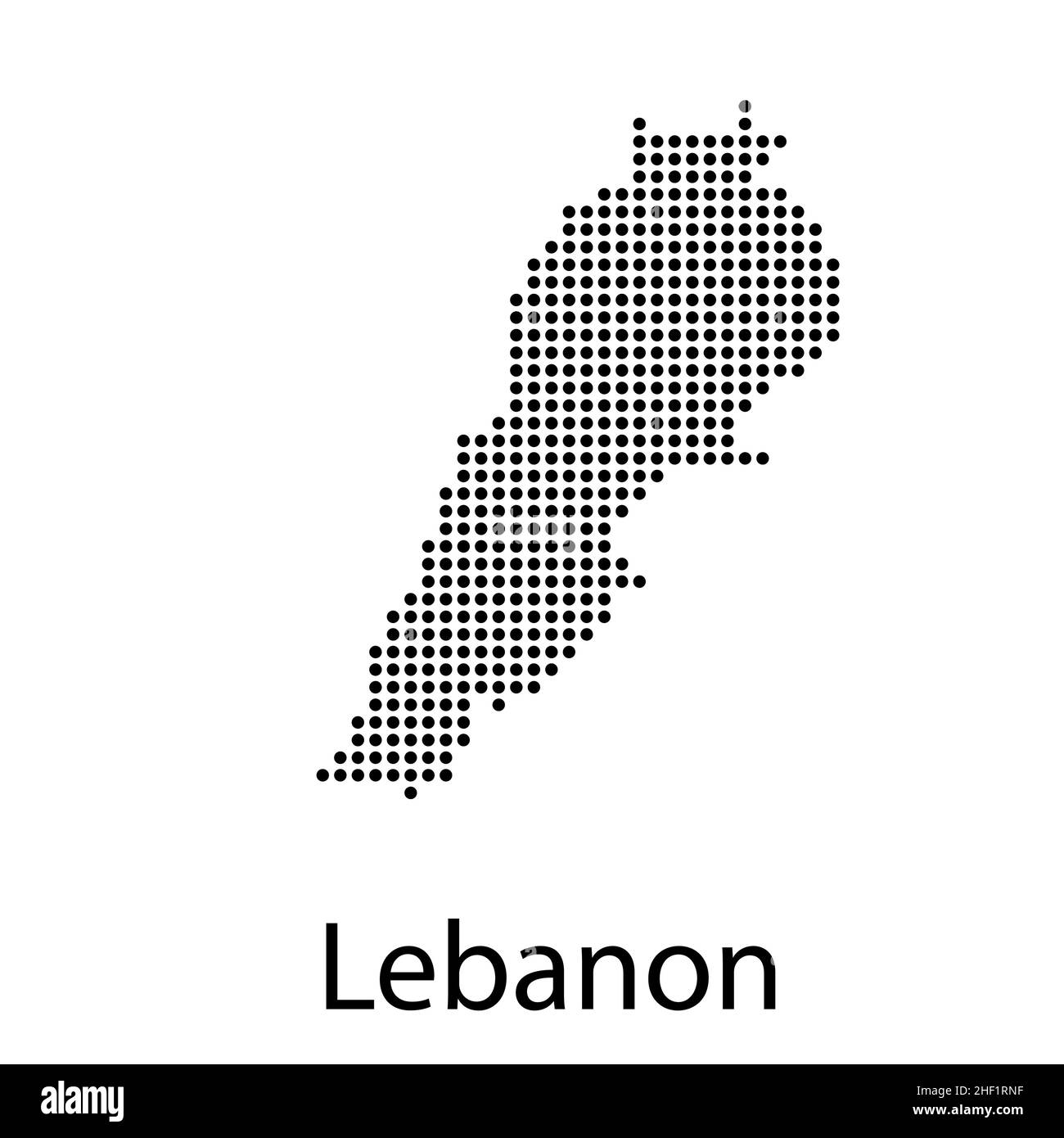 Hohe detaillierte Vektorkarte - Libanon Stock Vektor