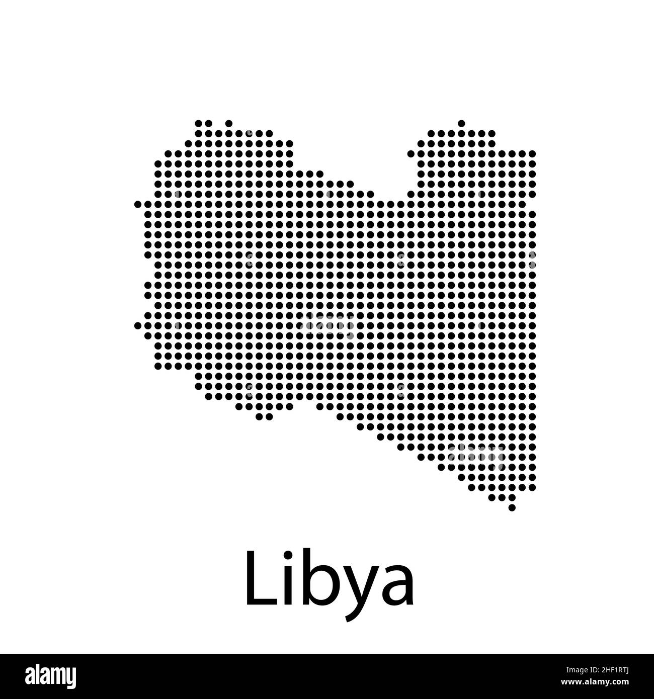 Hohe detaillierte Vektorkarte - Libyen Stock Vektor