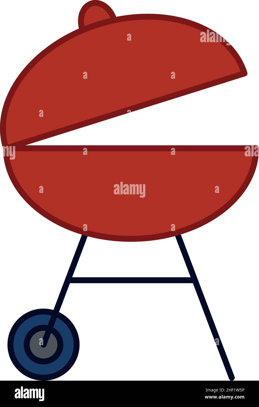 Grill Gefüllt Umriss Symbol Vektor Stock Vektor