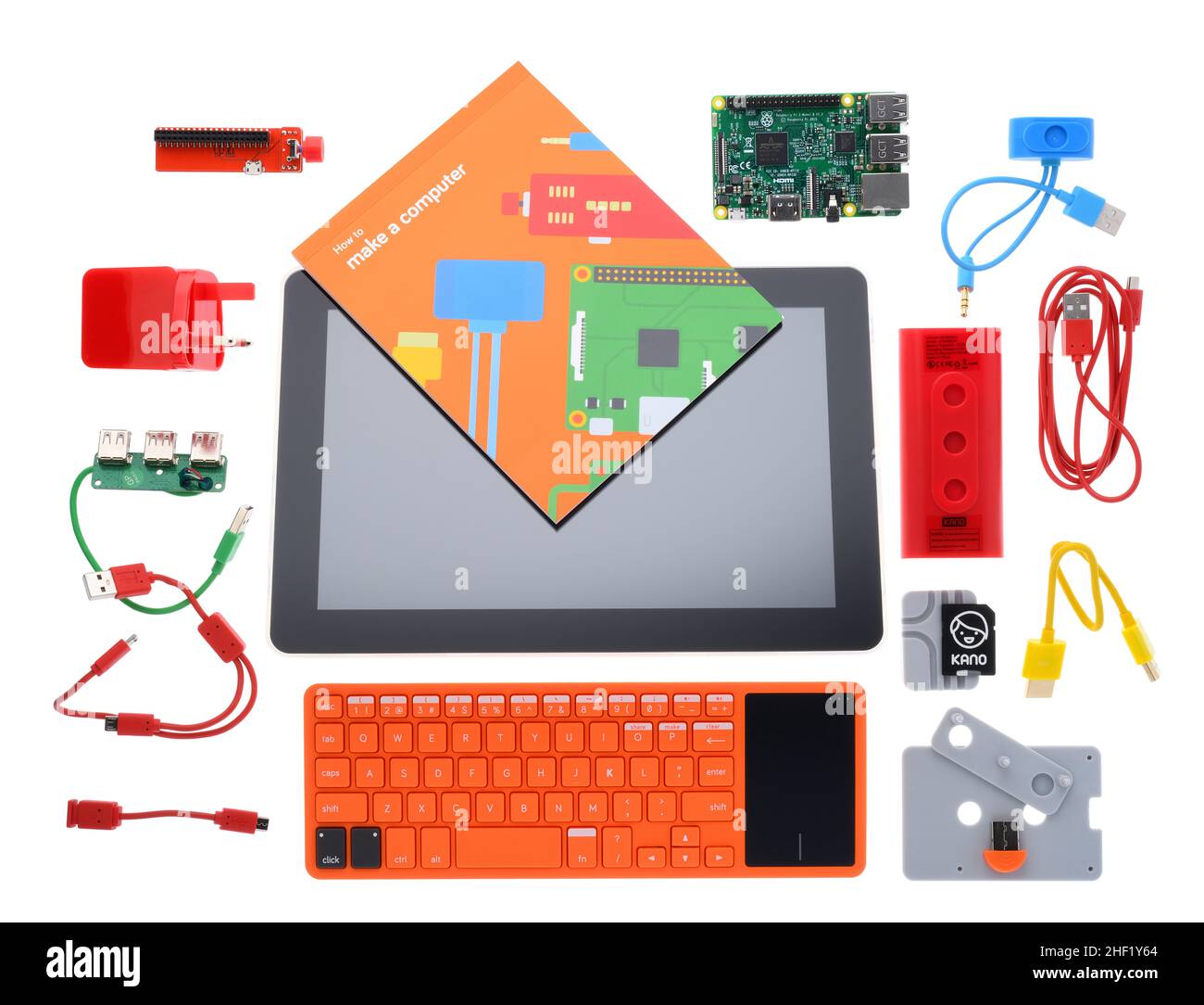 Kano-Computerkit. Alles in Bauteilen. Stockfoto