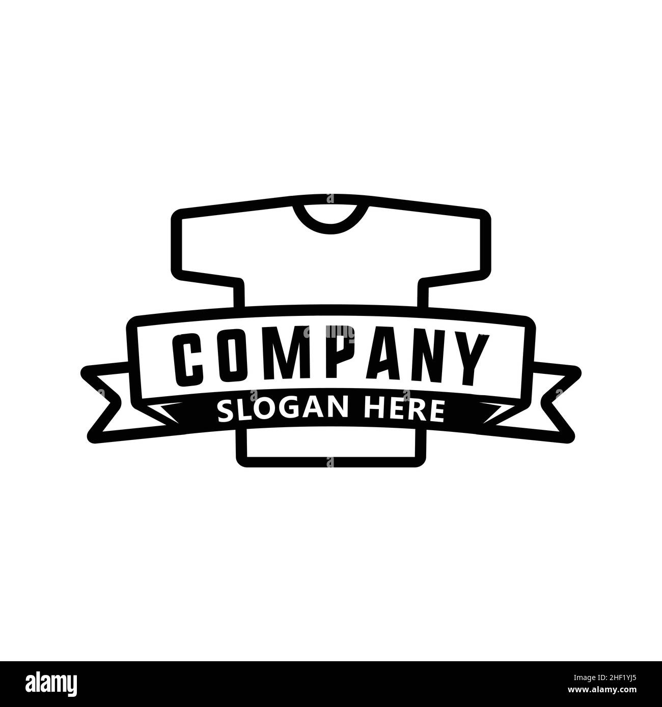 T-Shirt-Logo. Vektor und Illustration Stock Vektor