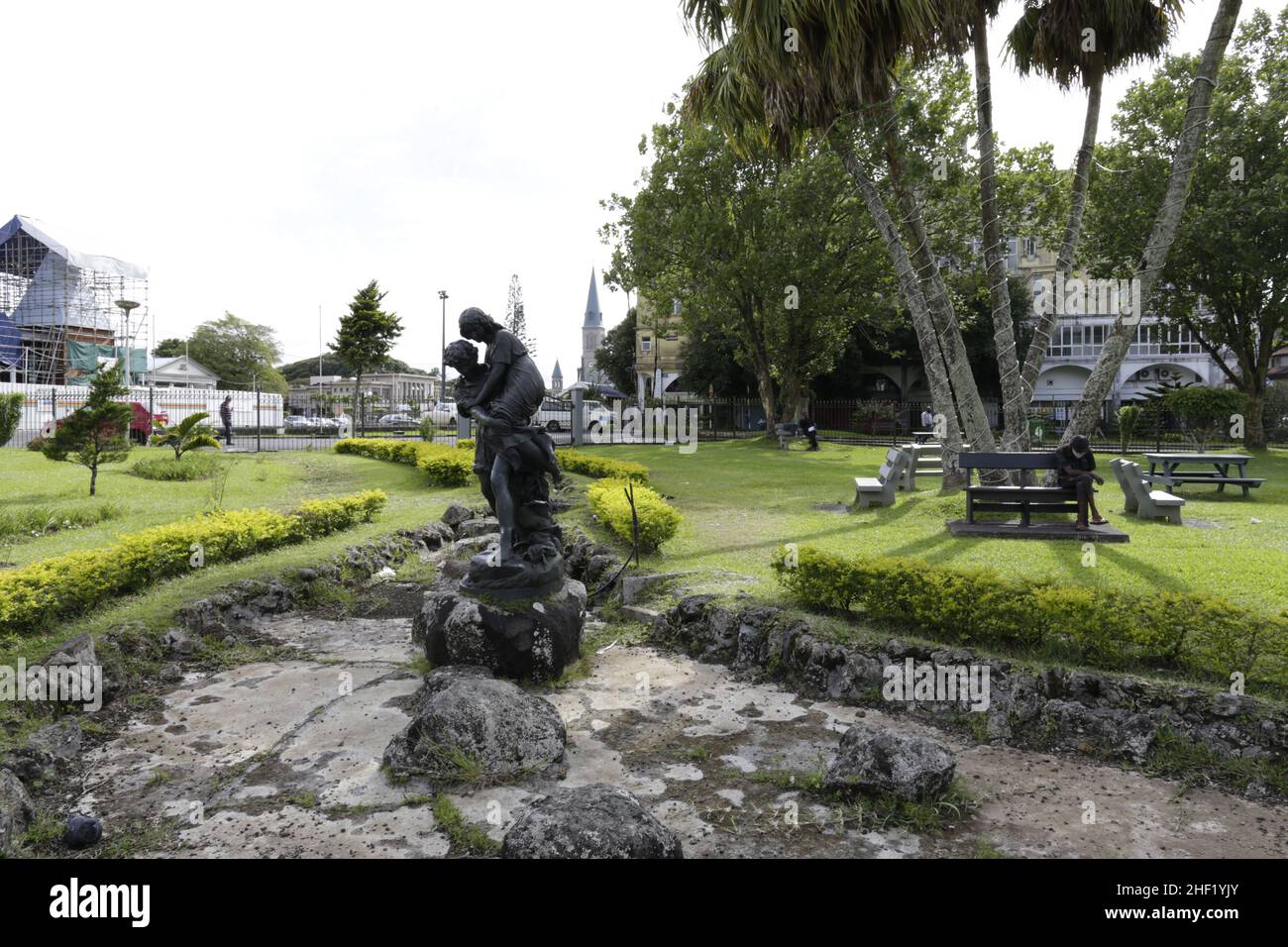 Curepipe est la deuxième ville de Maurice (81 600 Einwohner en 2003). Elle est située sur les hauteurs, presque au Centre de l'île Maurice Stockfoto