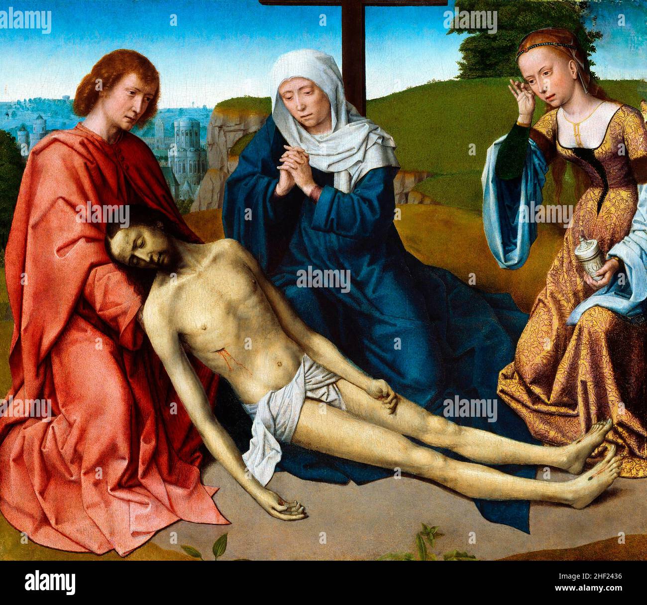 Klage über den Leib Christi von Gerard David (1460-1523), Öl auf Tafel, c. 1500 Stockfoto