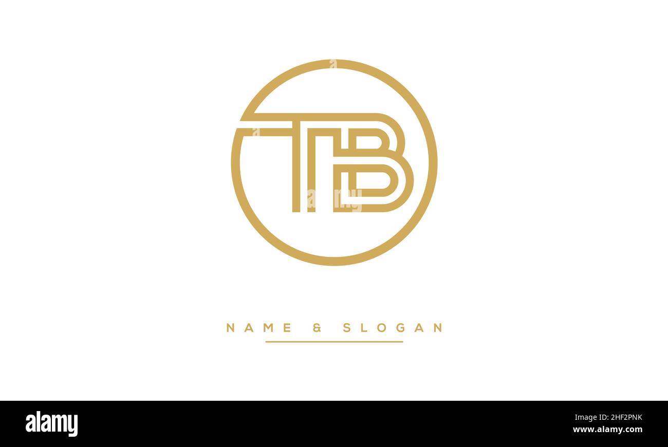 TB, BT Abstract Letters Logo Monogramm Stock Vektor