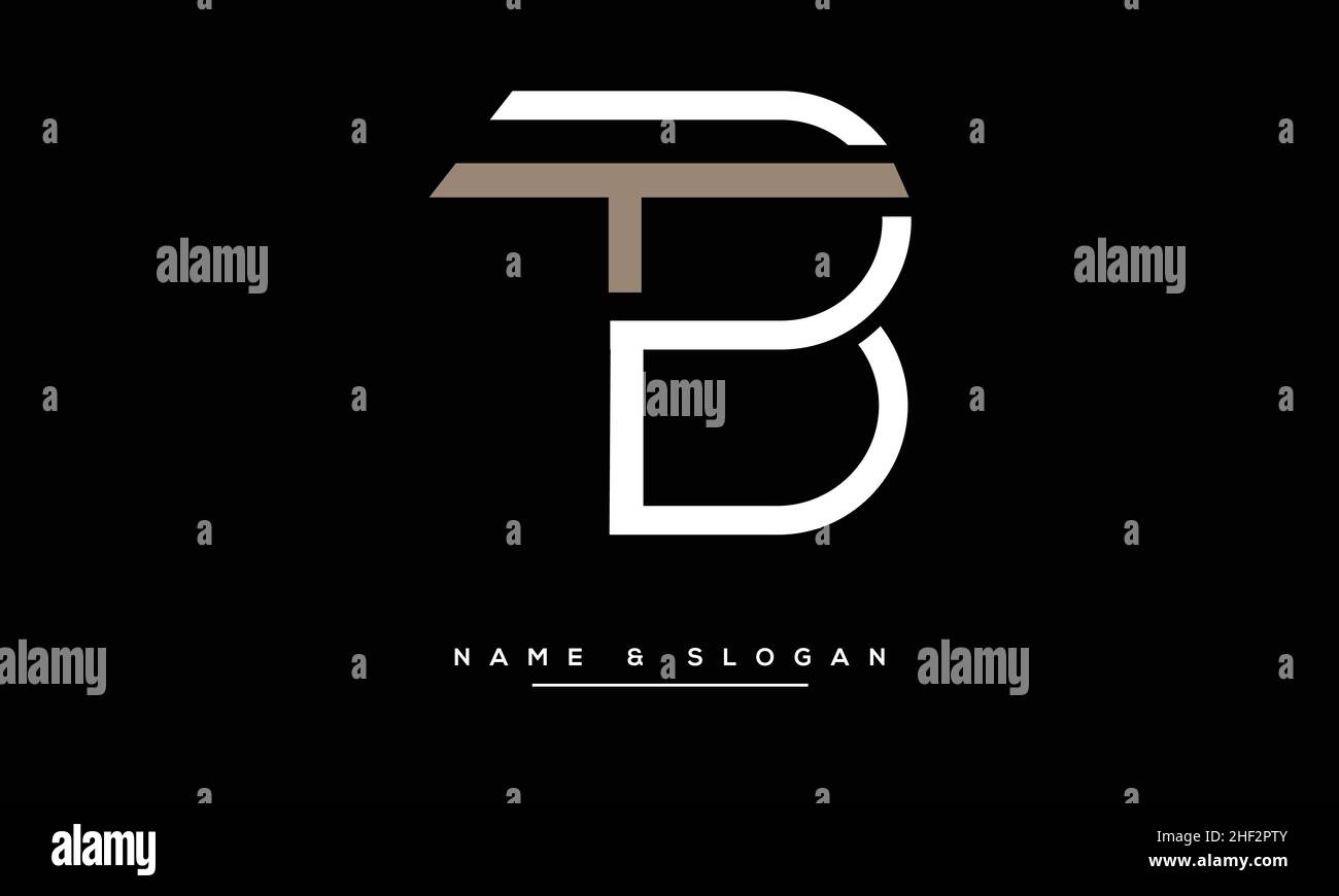 TB, BT Abstract Letters Logo Monogramm Stock Vektor