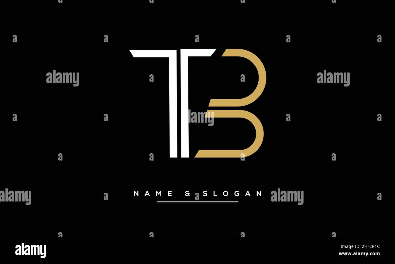 TB, BT Abstract Letters Logo Monogramm Stock Vektor
