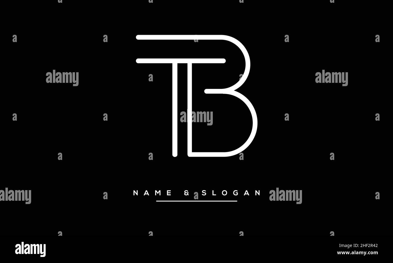 TB, BT Abstract Letters Logo Monogramm Stock Vektor