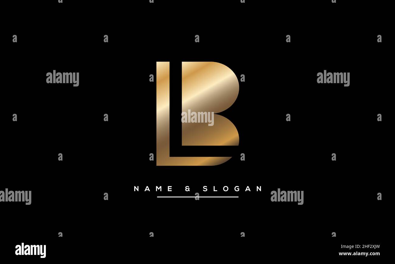 Moderner abstrakter Buchstabe LB, BL-Logo-Design. Minimaler LB-, BL-initialer Symbolvektor Stock Vektor