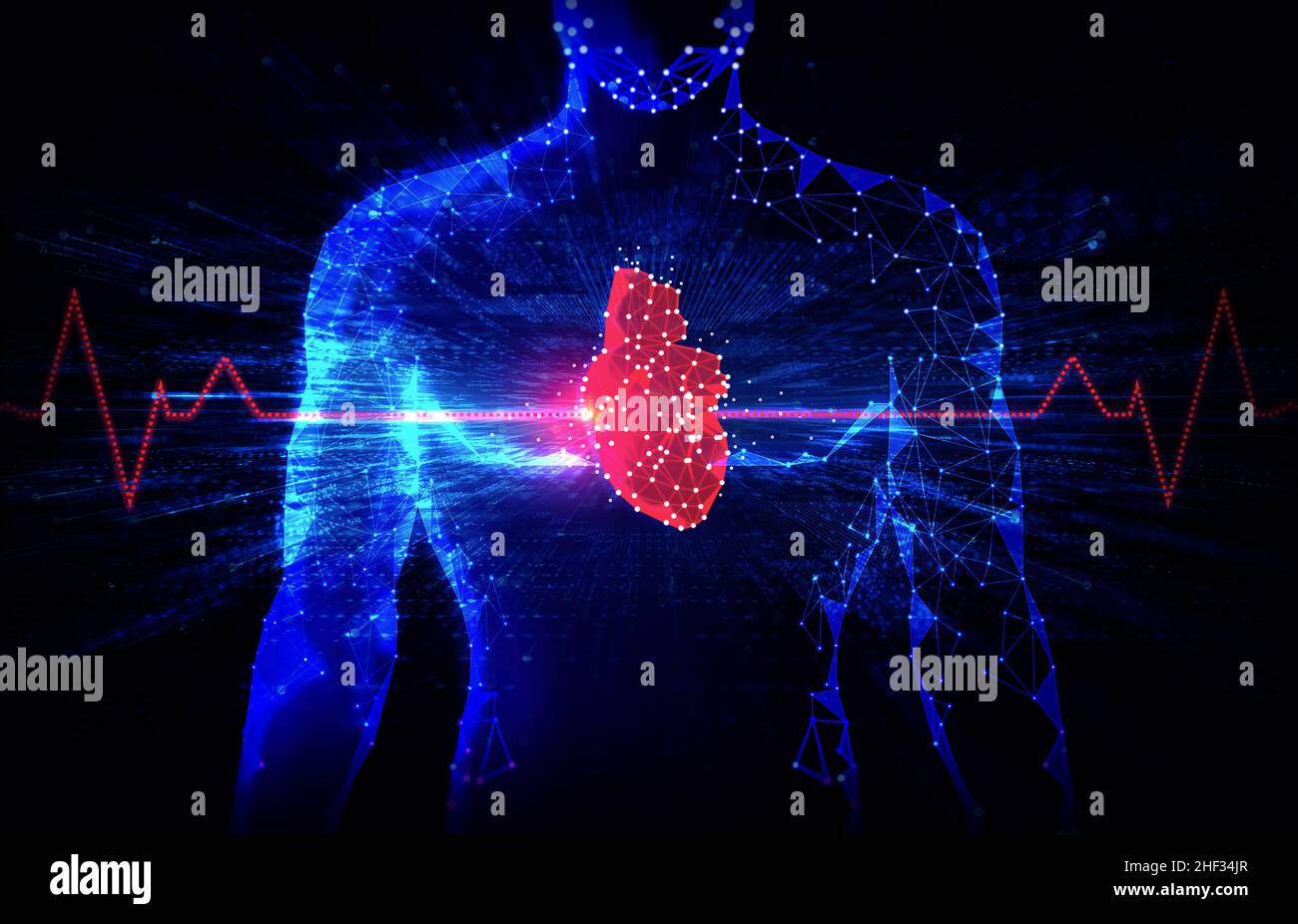 Zukunftstechnologien in der Kardiologie und im Gesundheitswesen - Neue Technologien zur Behandlung von Herzerkrankungen - Elektrophysiologie - Innovation im medizinischen Bereich Stockfoto