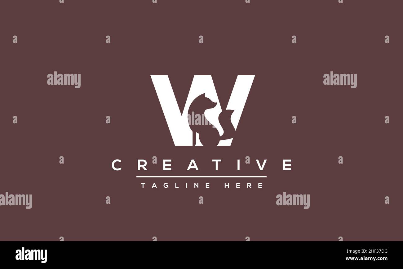 W Buchstabe Logo Design modernes Monogramm-Symbol. W WW Initialen basierte Vorlage und Buchstaben in Vektor Stock Vektor