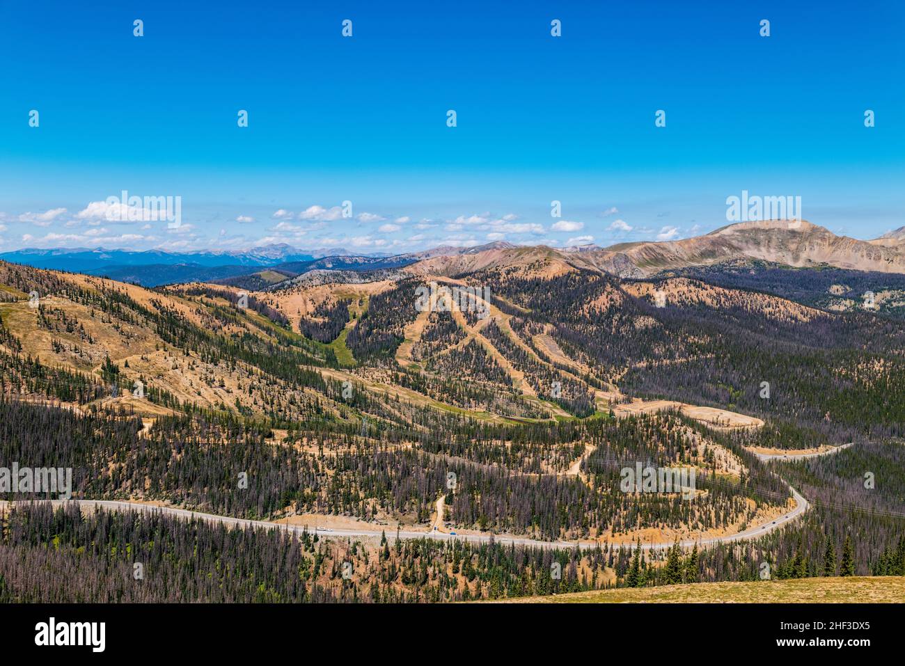 Sommer Panorama der Rocky Mountains; Continental Divide; von Monarch Pass; Colorado; USA Stockfoto