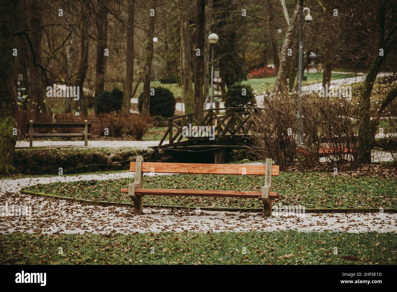 24/11/2021 Sarajevo, Bosnien und Herzegowina : öffentlicher Park Vrelo Bosne mit schöner Natur Stockfoto
