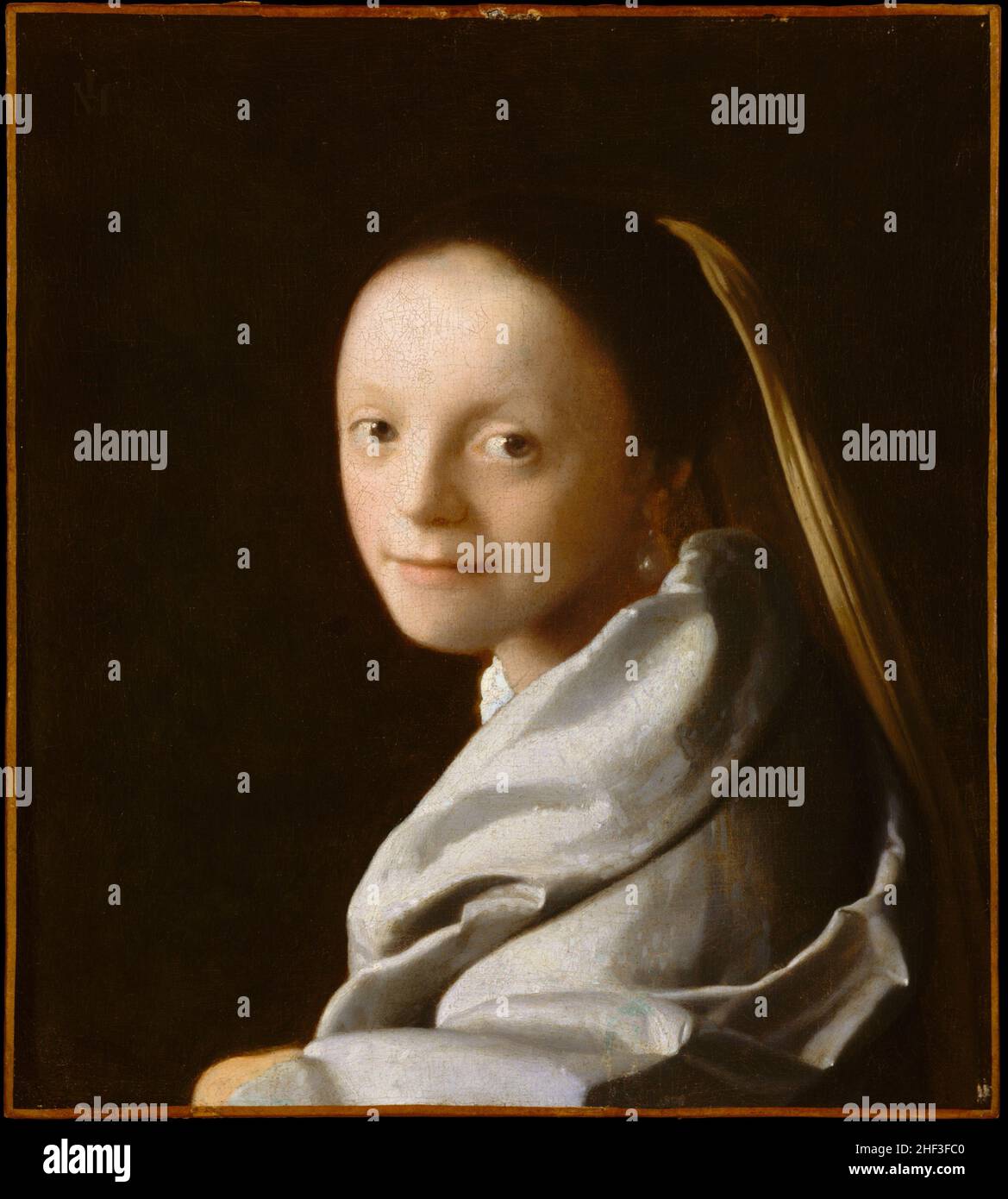 Studie einer jungen Frau, Johannes Vermeer (Niederländisch, Delft 1632–1675 Delft) Stockfoto