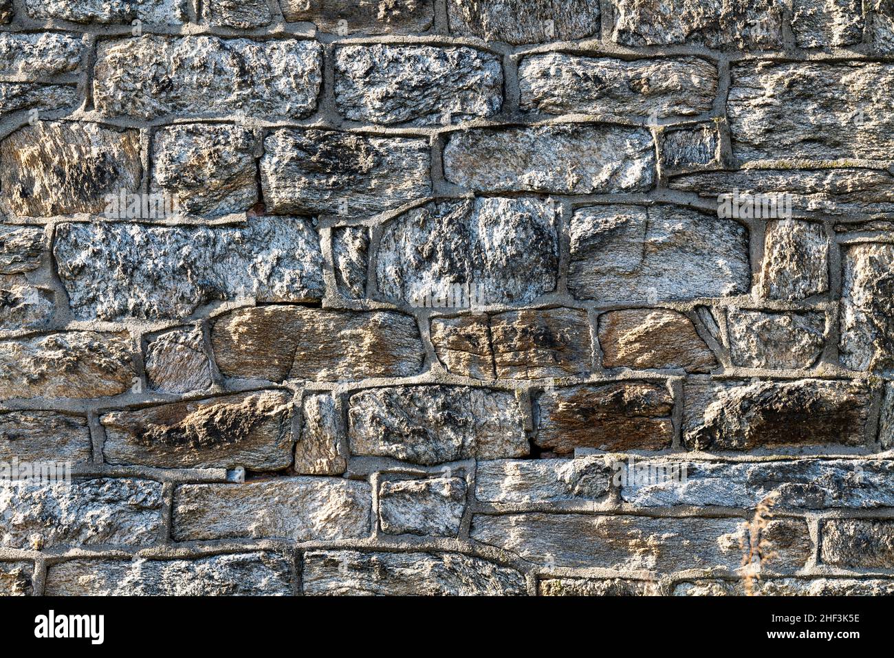 Verwitterte Steinmauer; historisches Eastern State Penitentiary; Philadelphia; Pennsylvania; USA Stockfoto