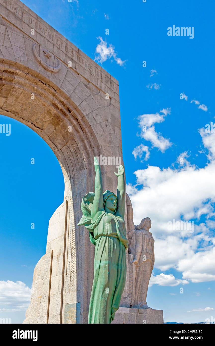 Das Monument Aux Mort in Marseille, Frankreich. Diese am 24. April 1927 eröffnet. Stockfoto