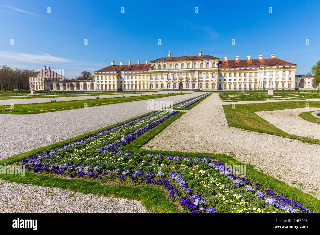 Das historische Schloss Schleißheim bei München Stockfoto