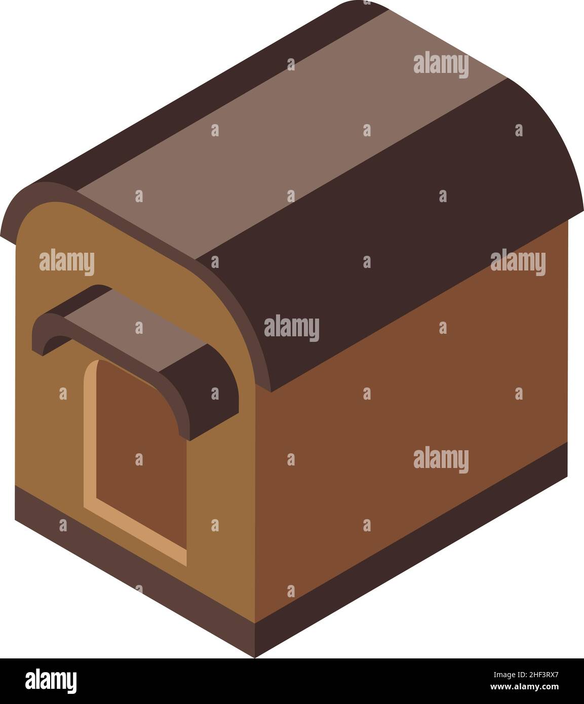 Isometrischer Vektor des Doghouse-Symbols. Hundezwinger. Welpenhaus Stock Vektor