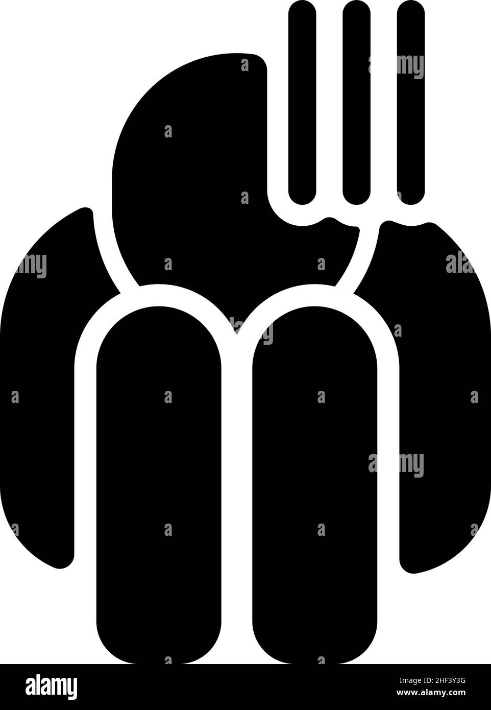 Silhouette Person Vektor Symbol Illustration | traurig, Verzweiflung, Entmutigung Stock Vektor