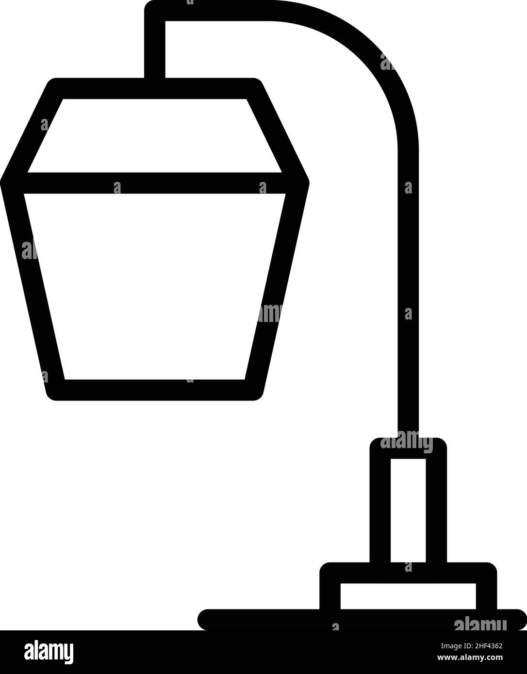 LED-Lampe Symbol Umriss Vektor. Licht für Zuhause. Modernes Büro Stock Vektor