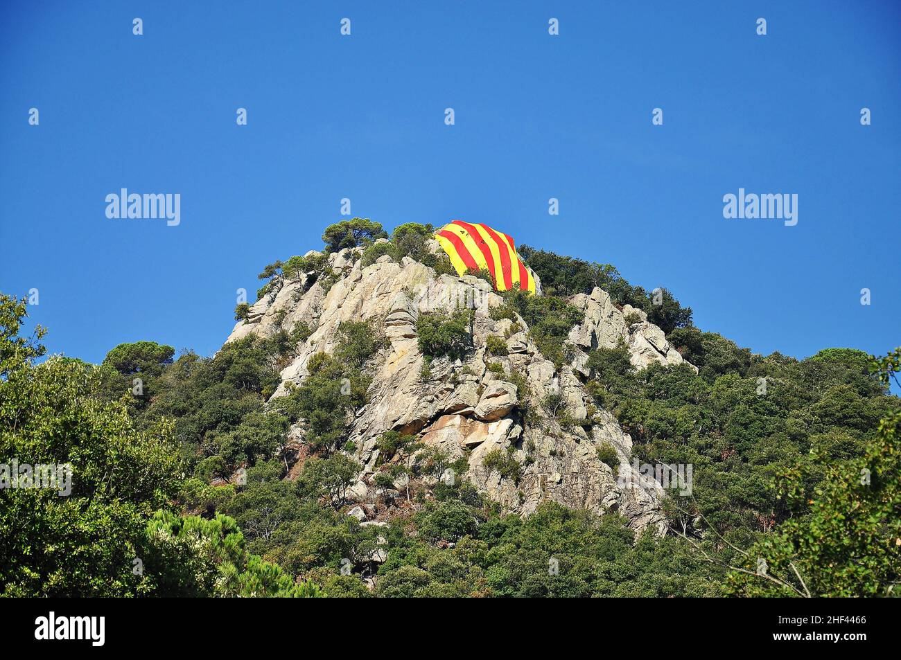 Hügel von Céllecs in Orrius der Region Maresme Provinz Barcelona, Katalonien, Spanien Stockfoto