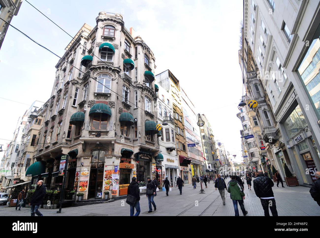 İstiklal Avenue ( Independence Avenue ) in Beyoğlu, Istanbul, Türkei. Stockfoto
