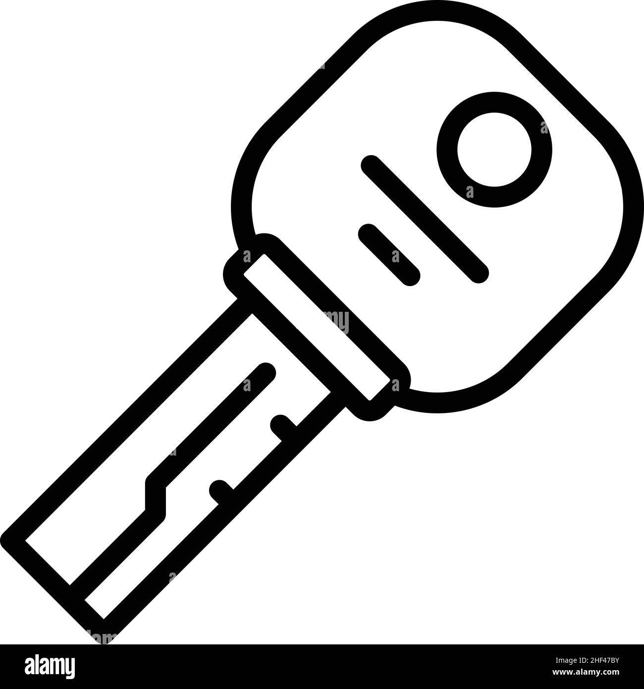 Vektorgrafik für die Kontur des Autoschlüssel-Symbols. Alarmhand. System automatisch Stock Vektor