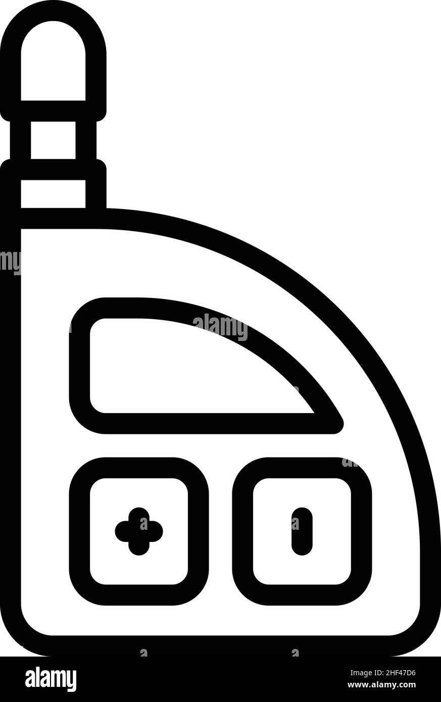 Symboldarstellung der Autofernbedienung. Auto-System. Türschloss Stock Vektor
