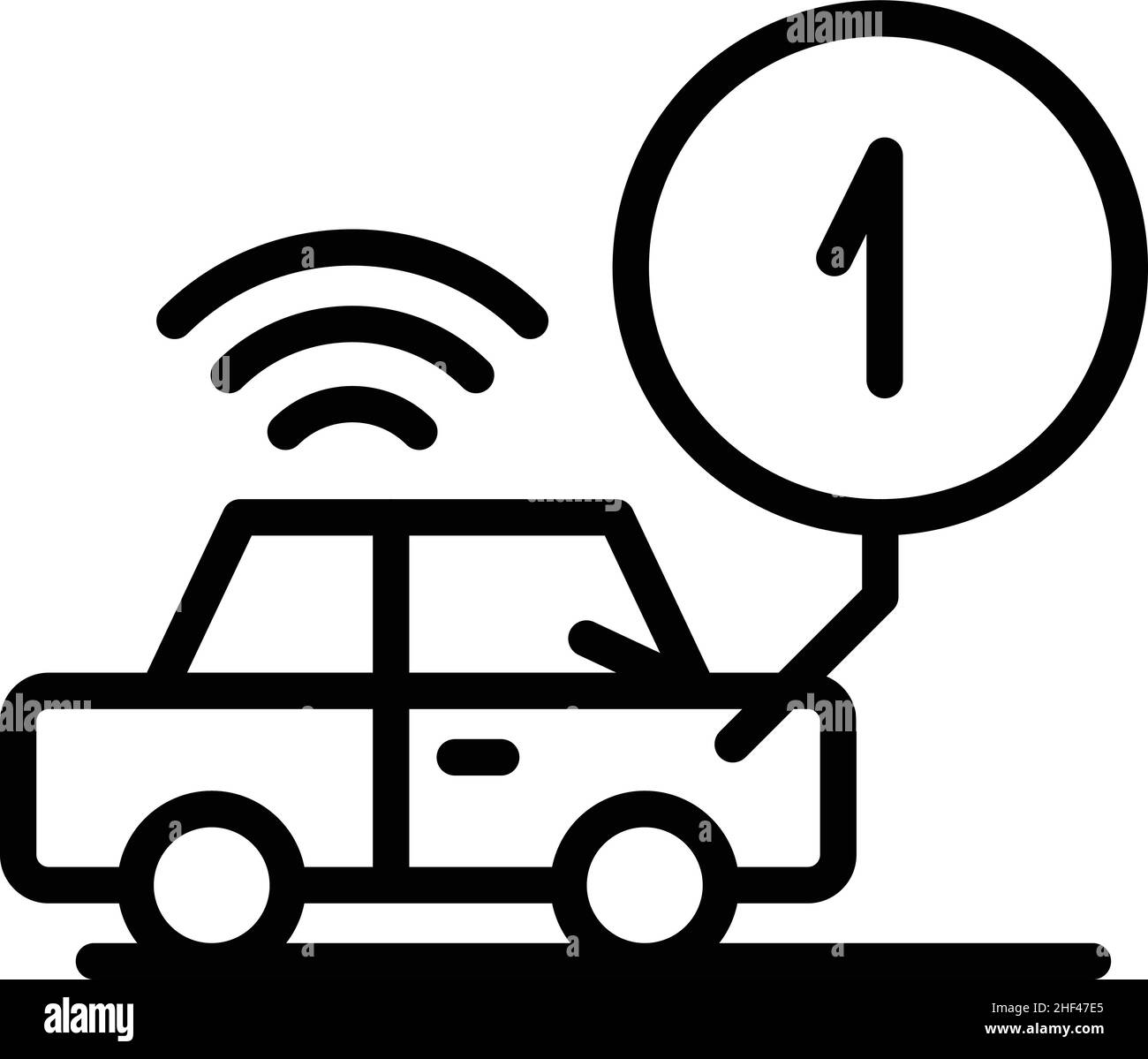 Vektorgrafik für das Symbol für den neuen Autoalarm. Schlüsselsystem. Automatischer Alarm Stock Vektor