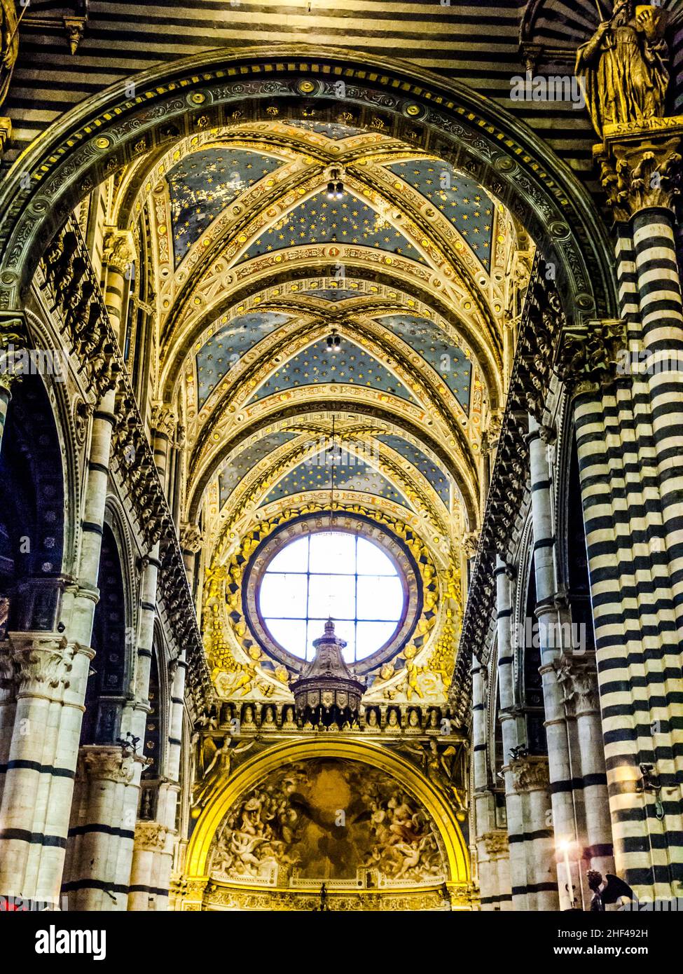 Decke des Duomo von Siena, Toskana, Italien Stockfoto
