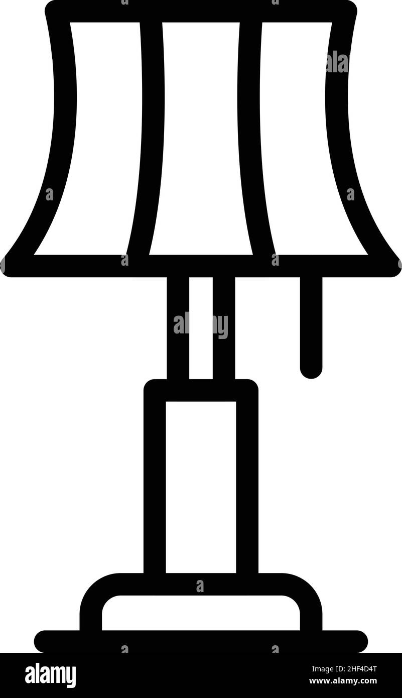 Symboldarstellung für die Lampe im Haus. Standfuß. Möbel hell Stock Vektor