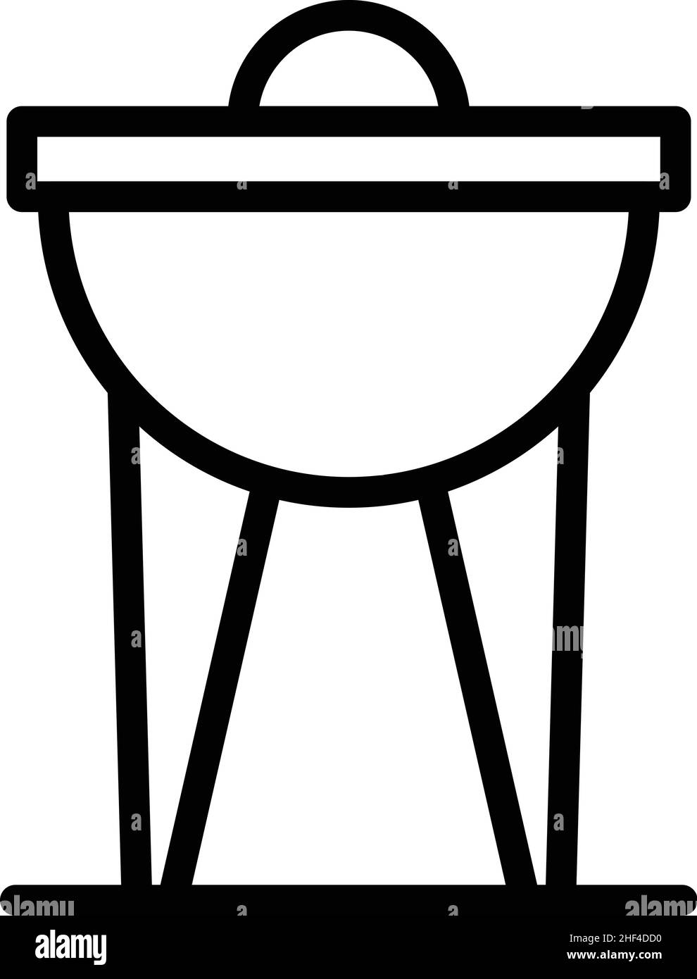 Rahmenvektor für das Symbol „Lampenstativ“. Kronleuchter Licht. Bodenmöbel Stock Vektor