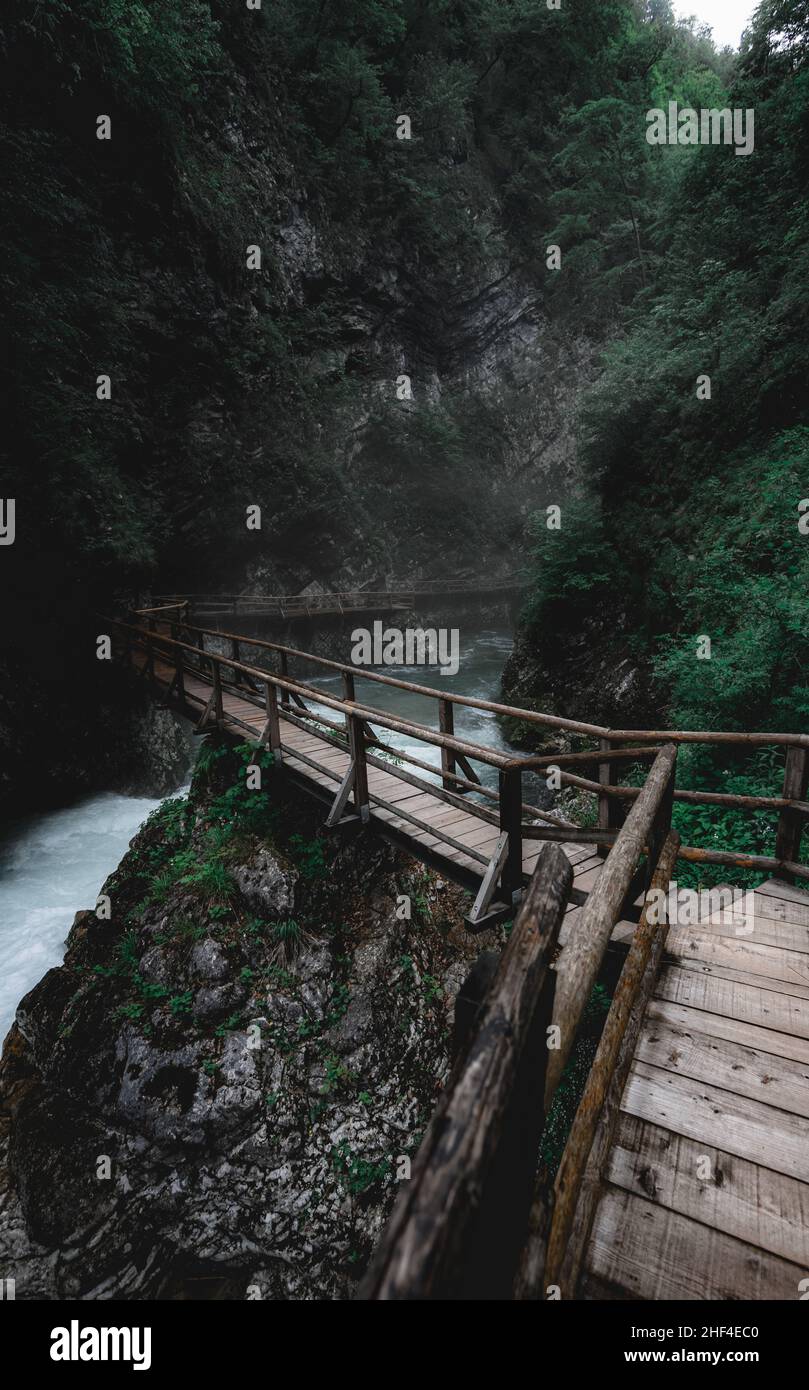 Slowenien Schlucht Vintgar Stockfoto