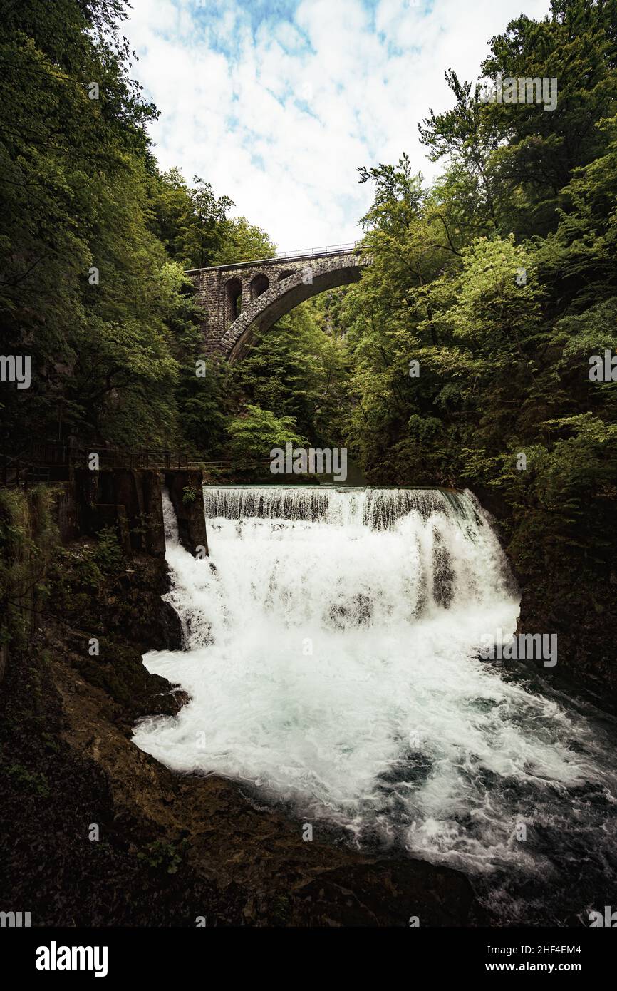 Slowenien Schlucht Vintgar Stockfoto