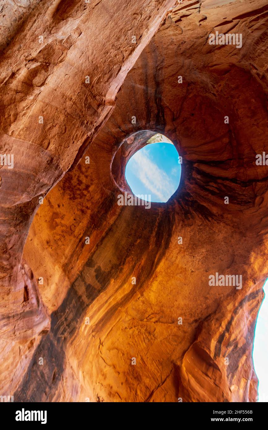 Die Big Hogan Formation im Monument Valley, Arizona Stockfoto