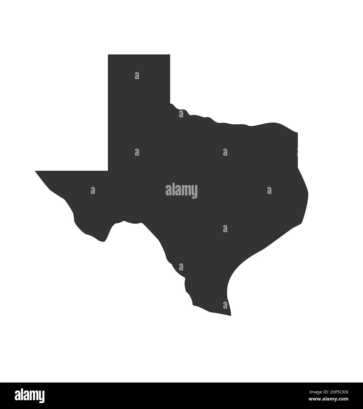 texas tx State Map Form vereinfachte Silhouette Symbol Vektor isoliert auf weißem Hintergrund Stock Vektor