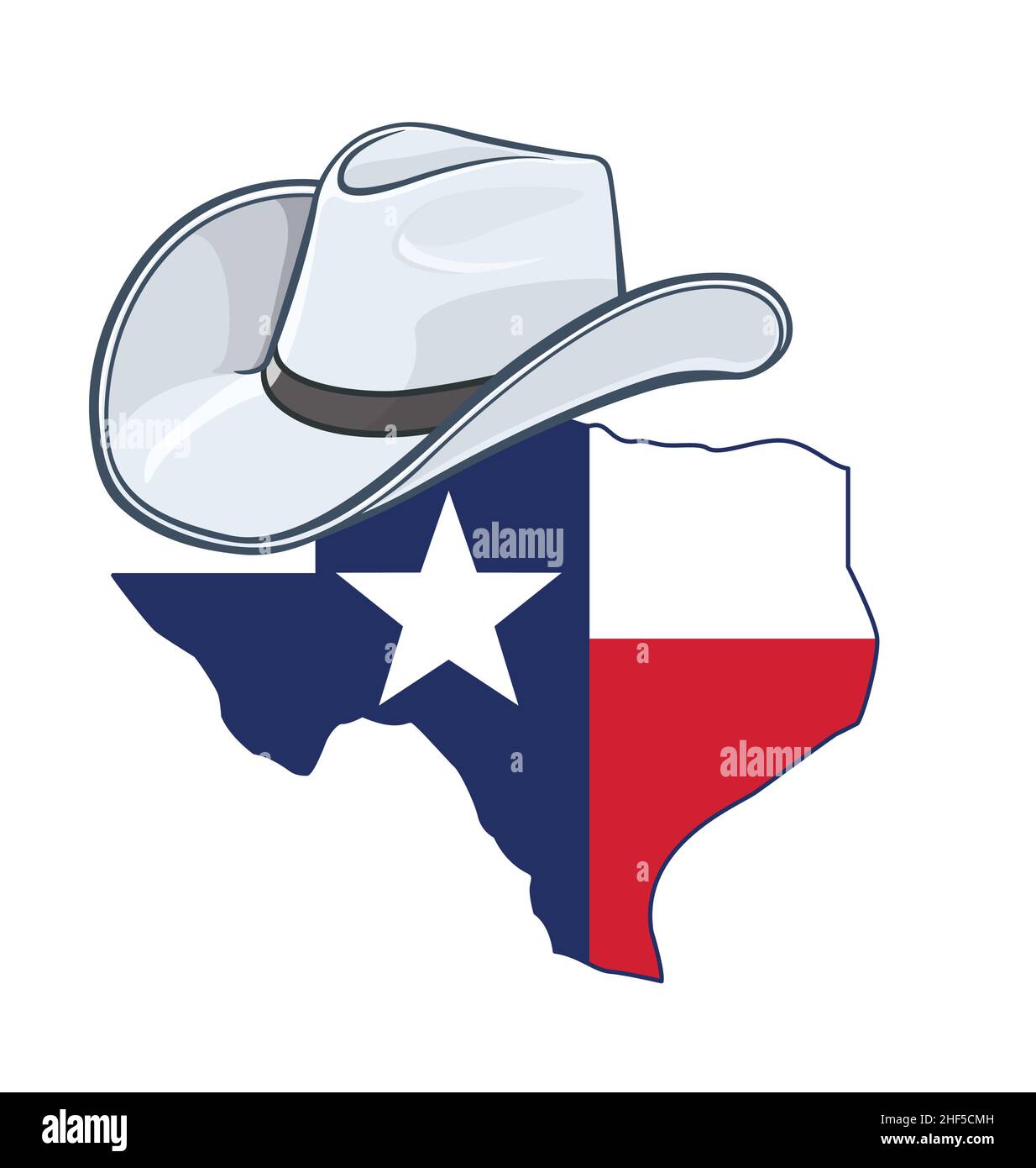 Texas tx State Map Form mit texas State Flag trägt stetson Cowboy Hut Logo  Vektor isoliert auf weißem Hintergrund Stock-Vektorgrafik - Alamy