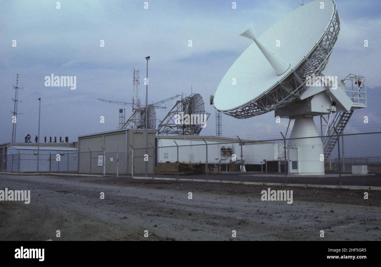 Satcom Naval Air Station Sigonella Italien 1987 DN-ST-87-04785. Stockfoto