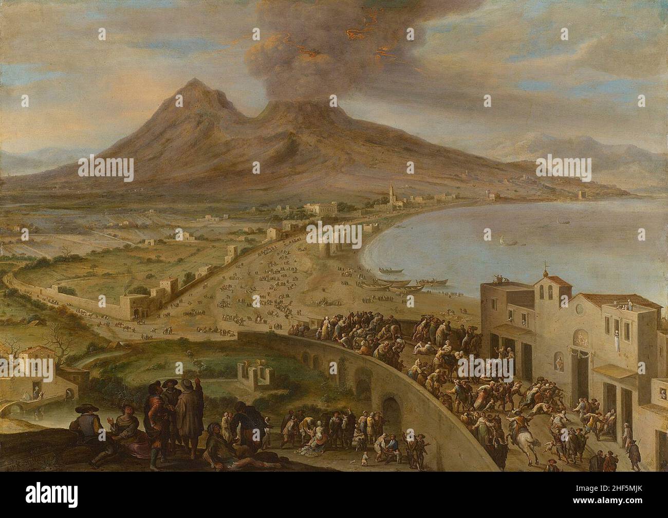 Scipione Compagno - Vesuvausbruch des Jahres 1631 Stockfoto