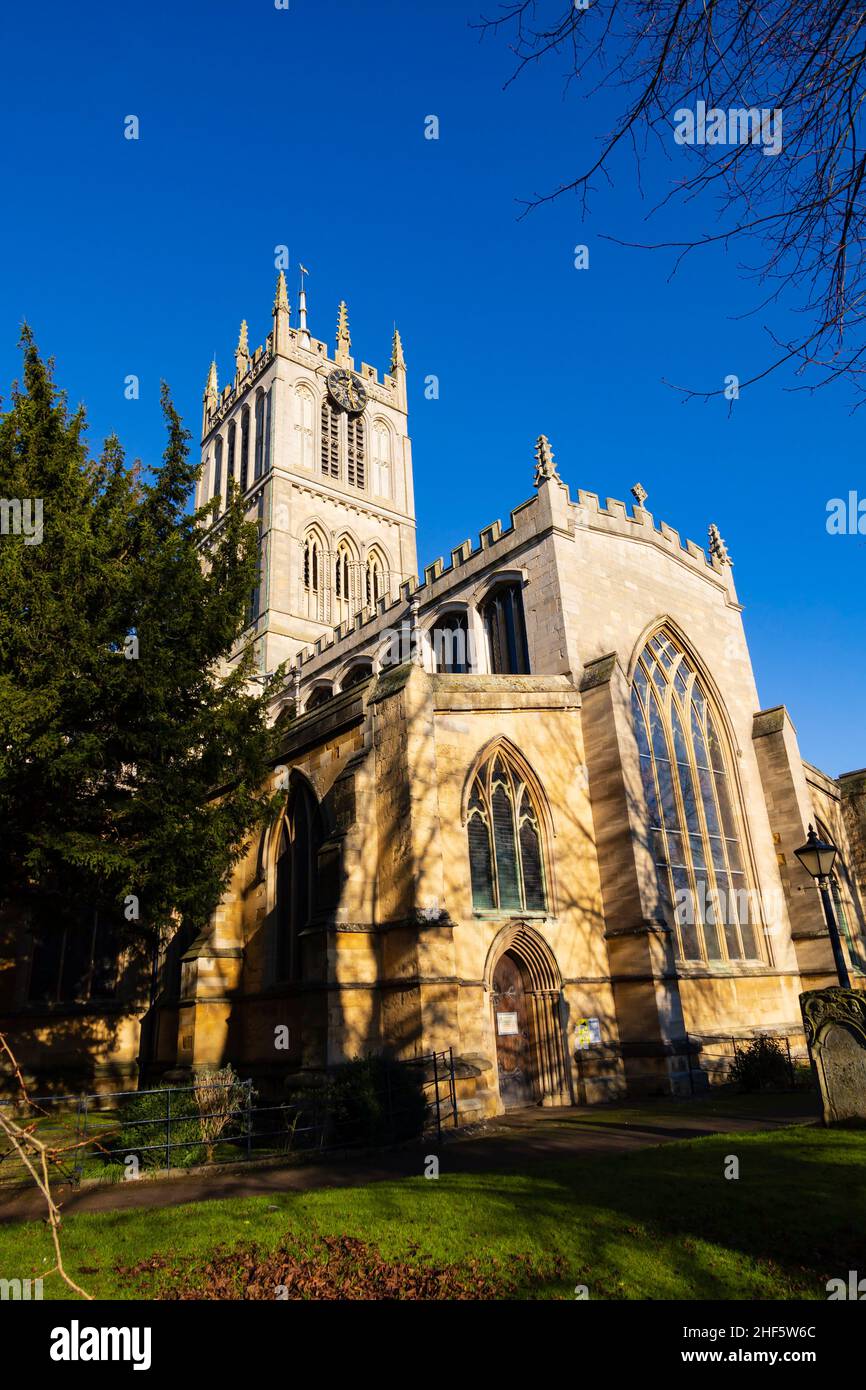 St. Mary's Anglikanische Pfarrkirche. Die größte Kirche in der Diözese Leicester. Melton Mowbray, Leicestershire, England. Stockfoto