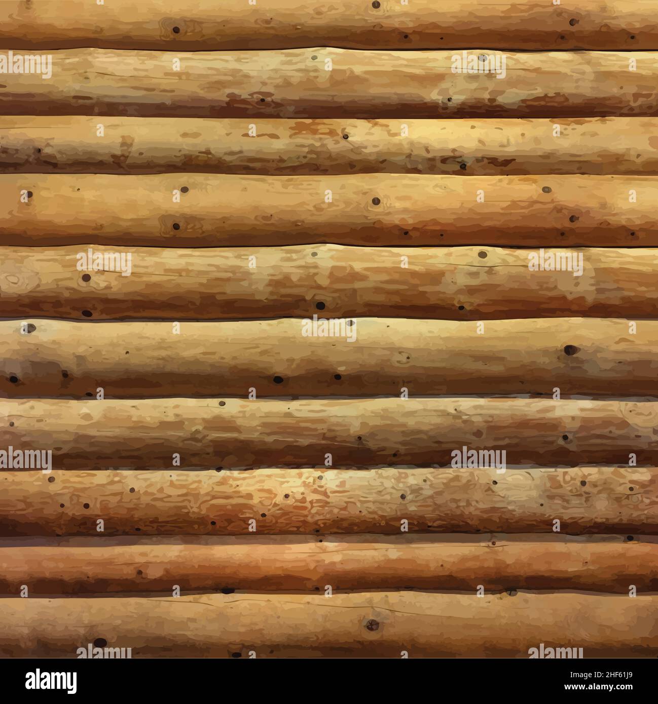 Realistische Blockhaus Holz Wand Foto echtes Haus realistische Hintergrund Textur Vektor Illustration, Stock Vektor