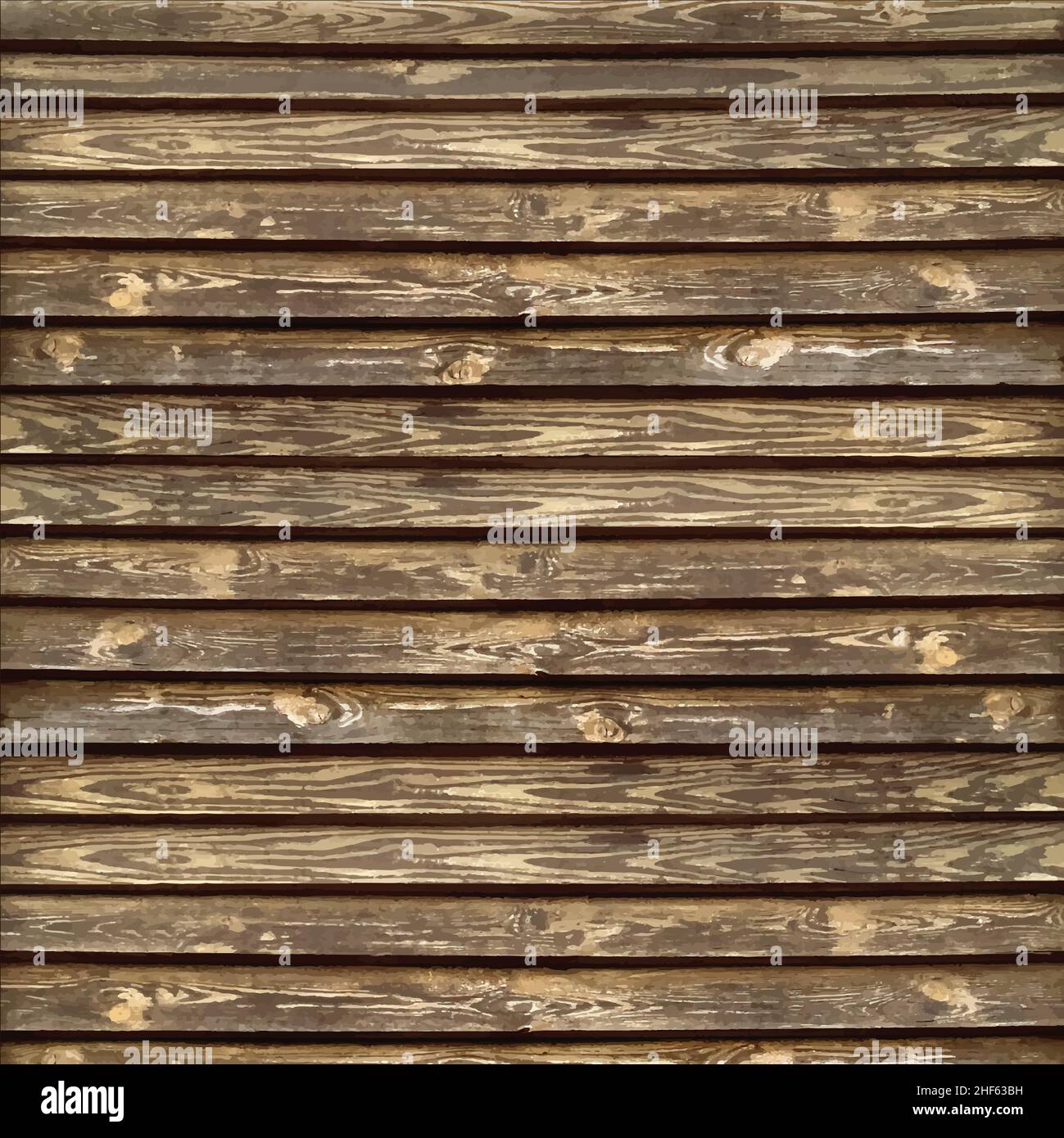 Rustikale alte Holz Holz Wand Wetterboard realistische Vektor Hintergrund Textur Stock Vektor