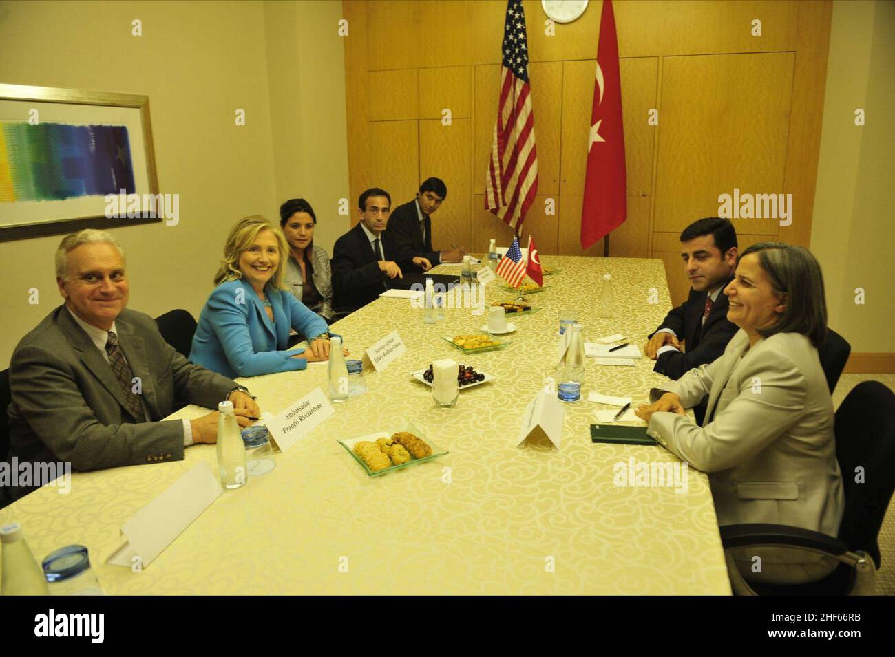 Außenministerin Clinton Trifft Sich Mit Türkischen Oppositionsführern. Stockfoto