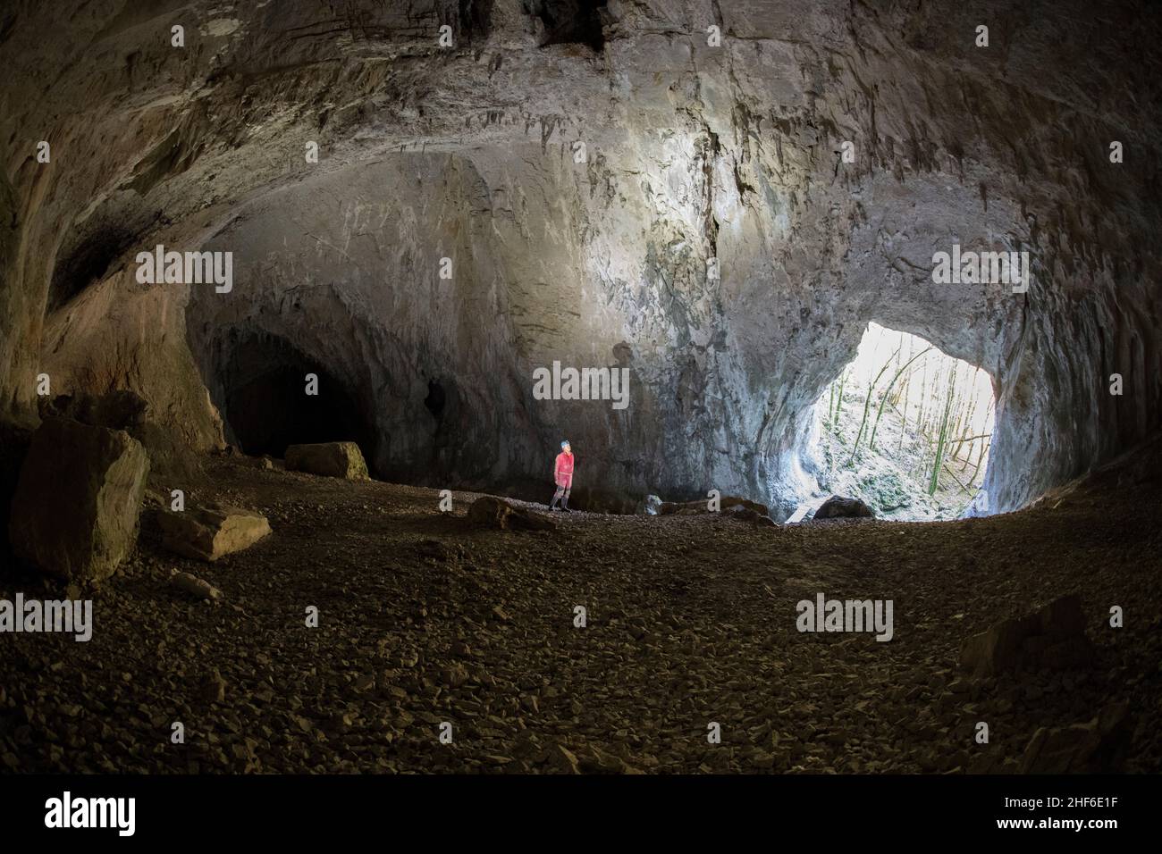 Tropfsteinhöhle in Frankreich, Baume Archee Stockfoto
