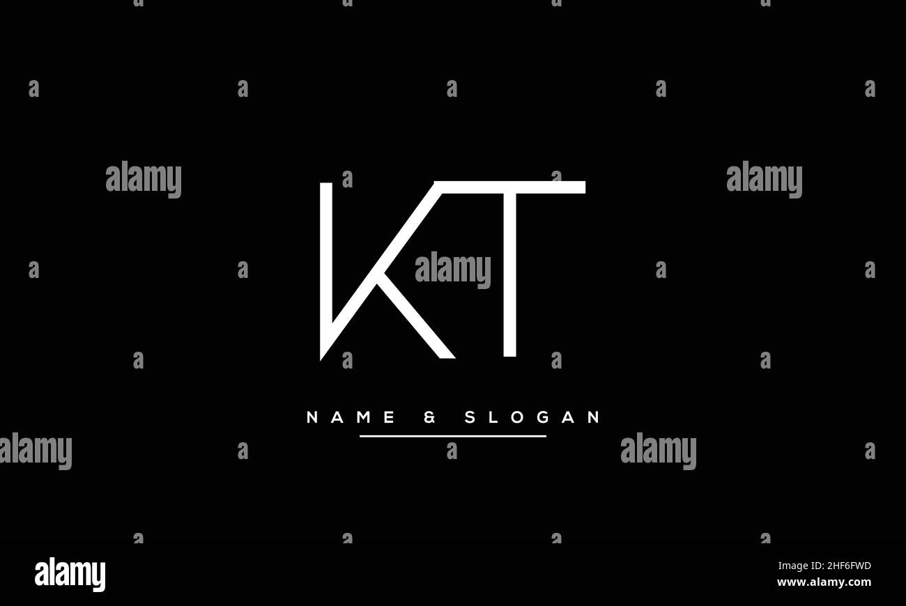 TK, KT Abstract Letters Logo-Monogramm Stock Vektor